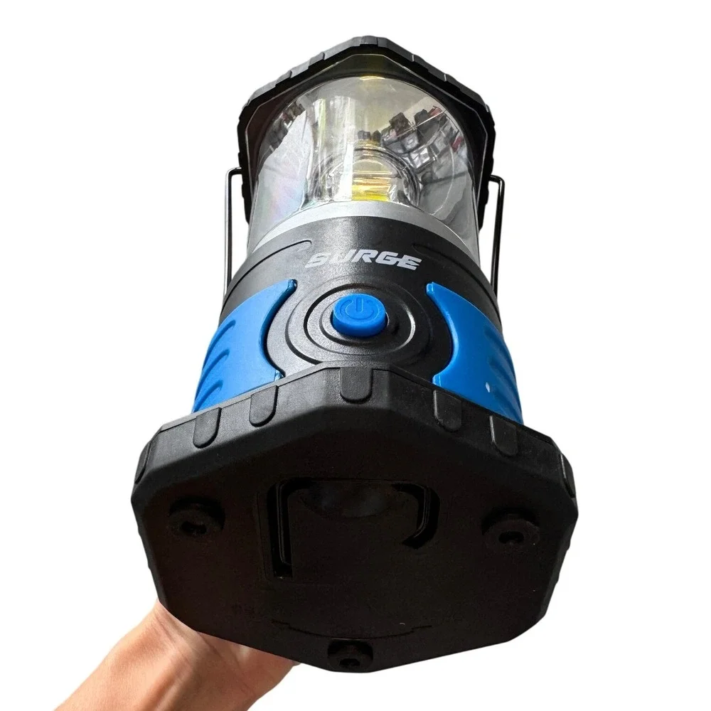 Surge LED Camping Lantern Black Blue COB Portable Emergency Light with Hook